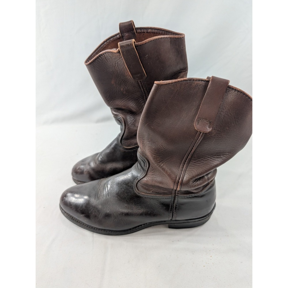 Vintage Red Wing boots 887 Two Tone  Leather Western Cowboy Pull On Boots 11.5